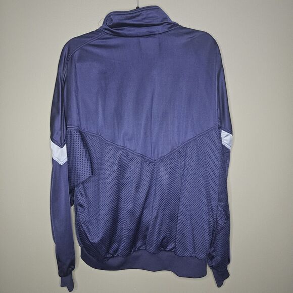 Nike Full Zip Track Jacket Mens Size XL Mixed Media Partial Mesh Navy Blue - Picture 2 of 4